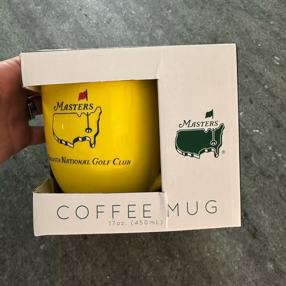 Masters Yellow and Green Logo Coffee Mug